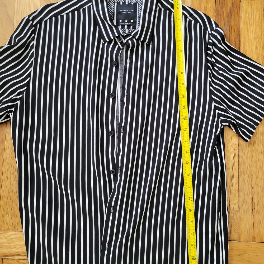 Express Monochrome Striped Button-Down Shirt